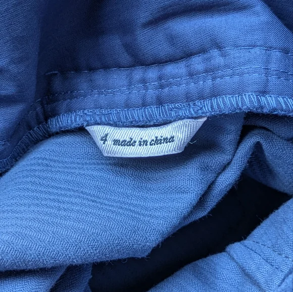 Kate Spade Pants Women's Size 4 Blue Corduroy Modern Cord Flare Wide Leg - Picture 6 of 7